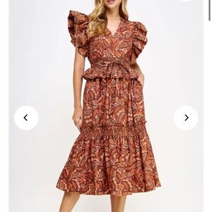 Elegant Floral Ruffle Dress